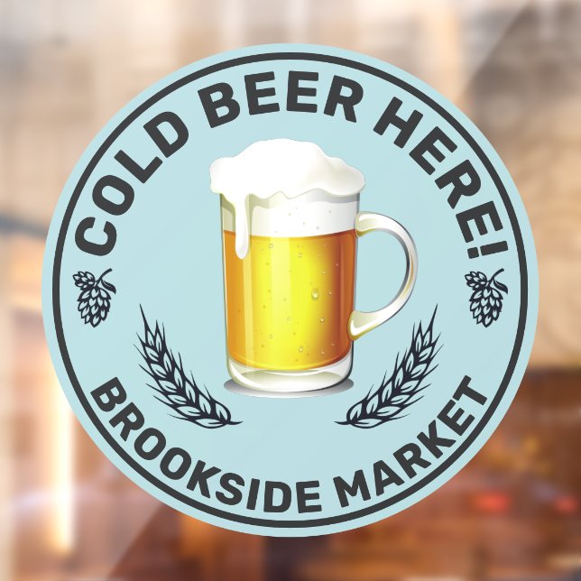 Vinilos Para Cristales Personalizar Cerveza Fría Aquí Conveniencia Tienda (Hoja 2)