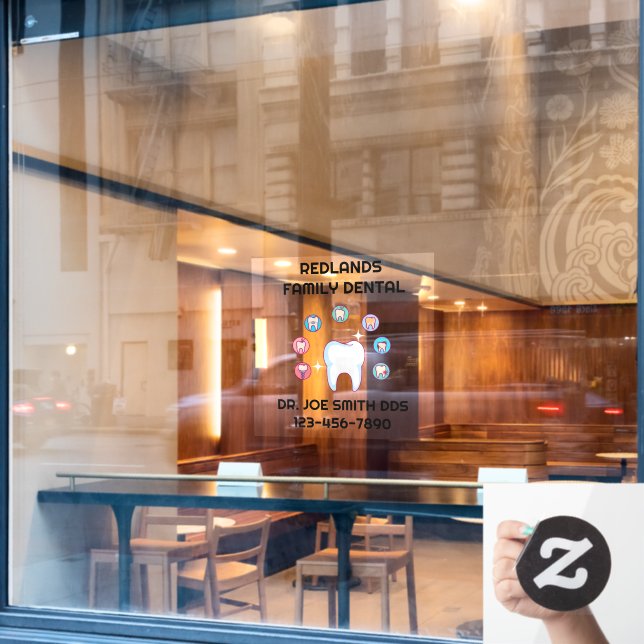 Vinilos Para Cristales Personalizar Clínica Dental Office Reparación Mola (Ventana de cafetería)