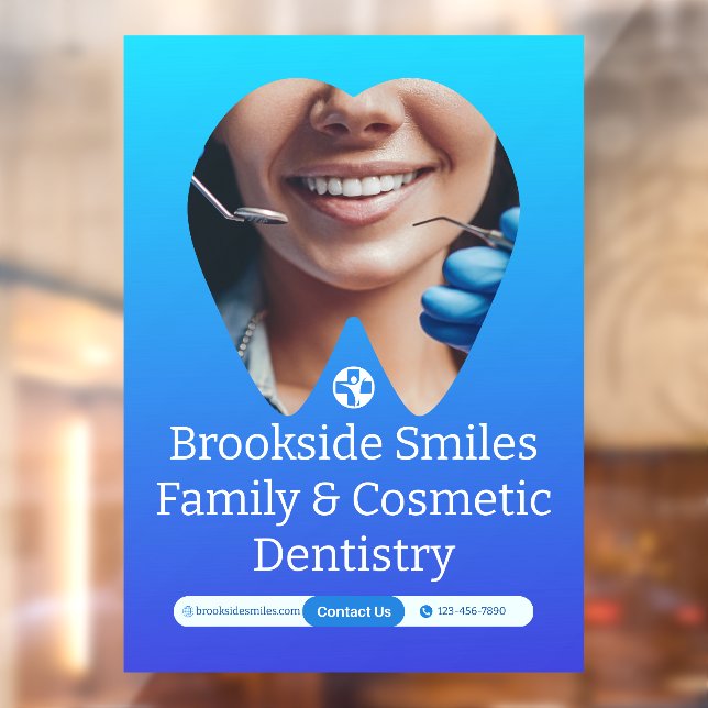 Vinilos Para Cristales Personalizar Clínica Dentista Paciente Sonrisa eno (Hoja 2)