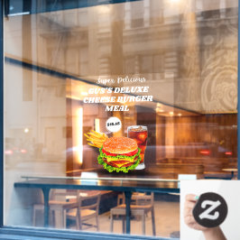 Vinilos Para Cristales Personalizar Comida de Hamburguesa Super Deliciosa