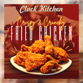 Vinilos Para Cristales Personalizar Crispy Crunchy Fried Chicken Promo
