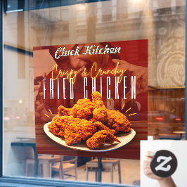 Vinilos Para Cristales Personalizar Crispy Crunchy Fried Chicken Promo