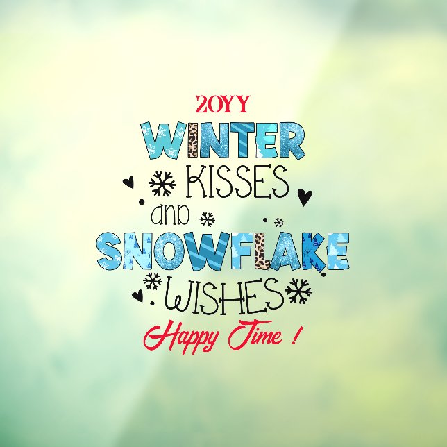 Vinilos Para Cristales Personalizar de besos de invierno (Hoja 3)