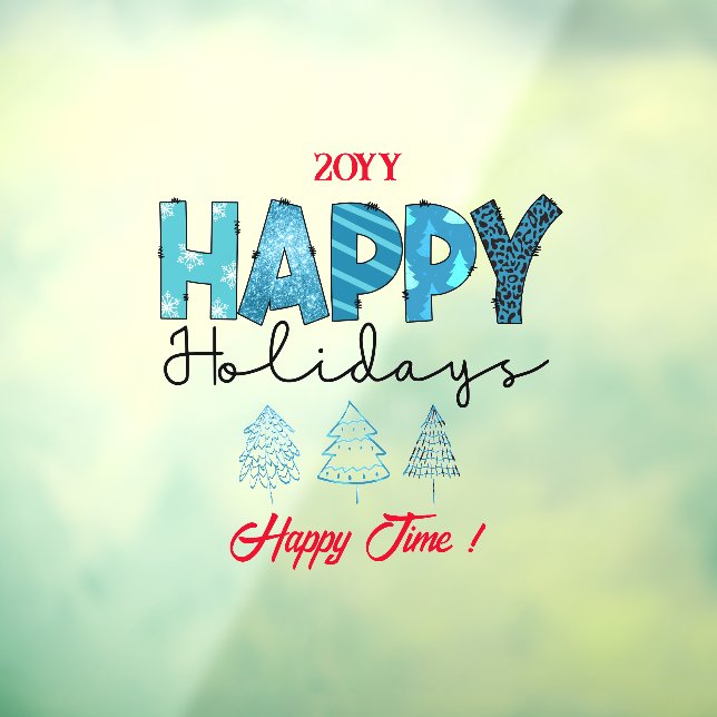 Vinilos Para Cristales Personalizar de Felices Fiestas (Hoja 3)