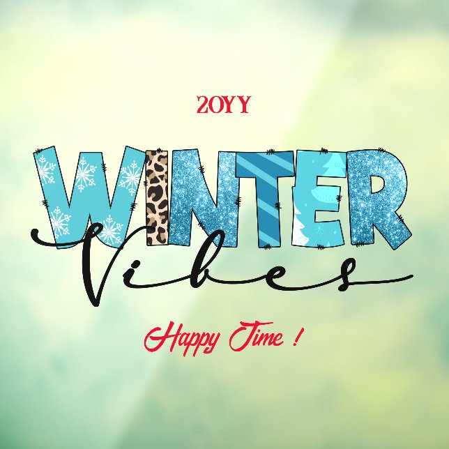 Vinilos Para Cristales Personalizar de Winter Vibes (Hoja 3)