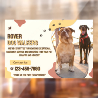 Vinilos Para Cristales Personalizar Dog Walking Business Promo