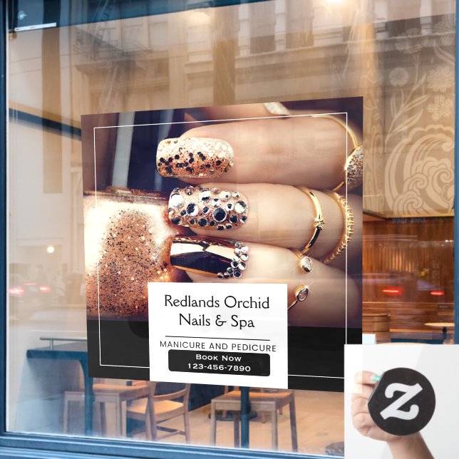 Vinilos Para Cristales Personalizar Elegante Salón de Cal Promocional (Ventana de cafetería)