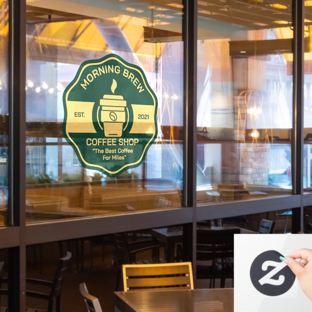 Vinilos Para Cristales Personalizar Fachada de Negocio de Cafetería Genér (ventana del restaurante)