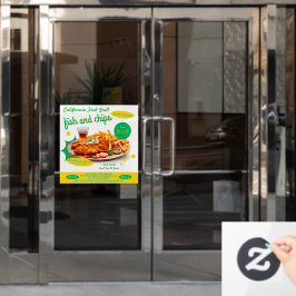 Vinilos Para Cristales Personalizar Fish And Chips Cafe Ventas Puerta Pro