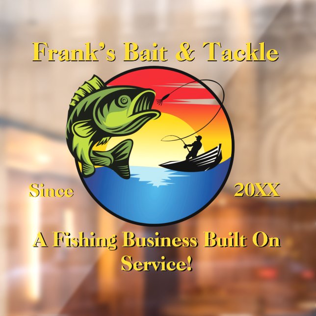 Vinilos Para Cristales Personalizar Fishing Bait Tackshop Front (Hoja 2)