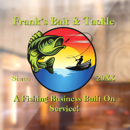 Vinilos Para Cristales Personalizar Fishing Bait Tackshop Front