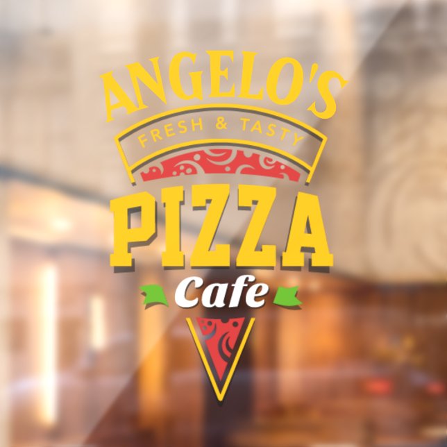 Vinilos Para Cristales Personalizar Fresh Hot Pizza Cafe Restaurant (Hoja 2)