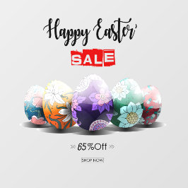 Vinilos Para Cristales Personalizar Happy Easter Sale Decorated Easter Eg