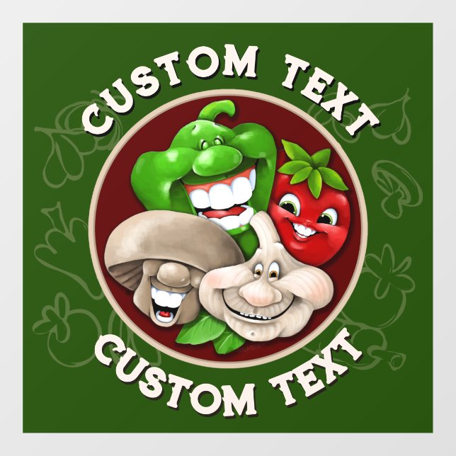 Vinilos Para Cristales PERSONALIZAR Happy Italian Food Restaurant Kitchen (Hoja)