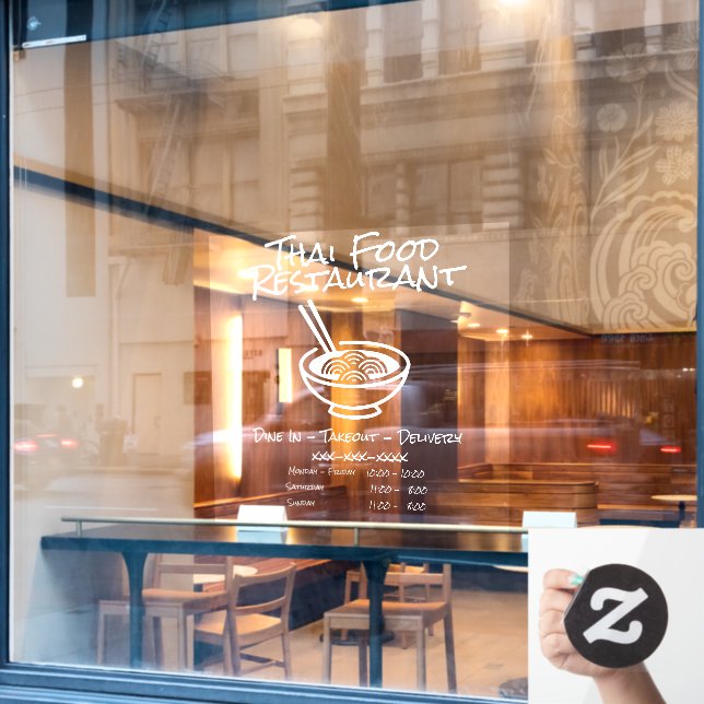 Vinilos Para Cristales Personalizar la información comercial del restaura (Ventana de cafetería)