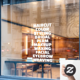 Vinilos Para Cristales Personalizar Lista de Servicios de Salón de Bellez