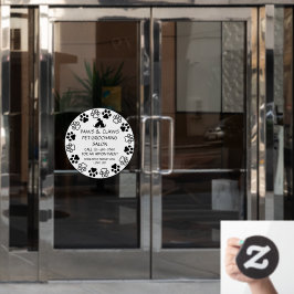 Vinilos Para Cristales Personalizar Mano de garras Mascota Grooming Puert