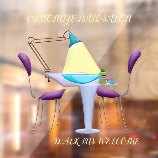 Vinilos Para Cristales Personalizar Nail Salon Shop (Hoja 2)