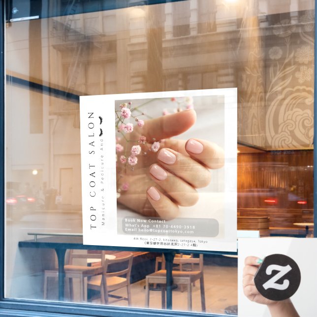 Vinilos Para Cristales Personalizar Nails Pedicure Y Eyelashes Promociona (Ventana de cafetería)