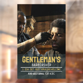 Vinilos Para Cristales Personalizar Negocio de Barbería Afroamericana