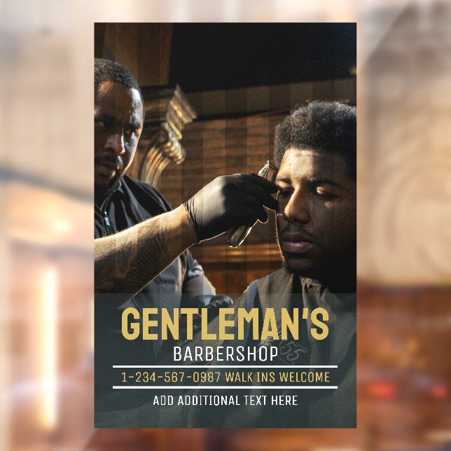 Vinilos Para Cristales Personalizar Negocio de Barbería Afroamericana (Hoja 2)