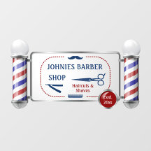 Personalizar Negocio de Barbería con Poste de Barb
