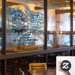 Vinilos Para Cristales Personalizar negocio de reparación de bicicletas p