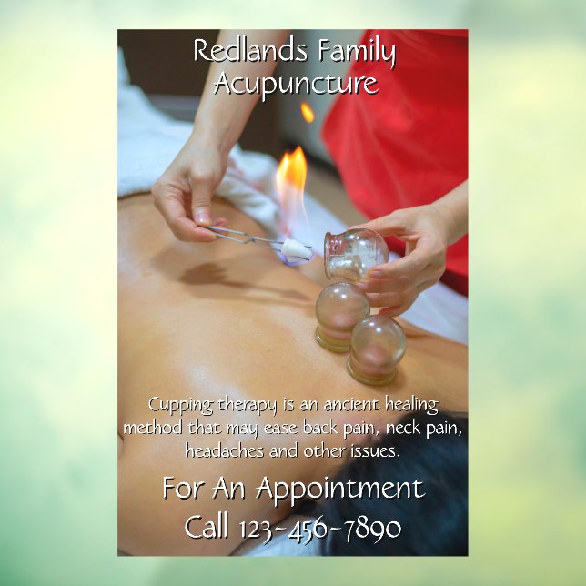 Vinilos Para Cristales Personalizar Negocio de Terapia de Acupuntura con  (Hoja 3)