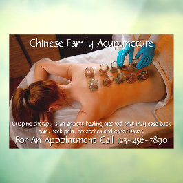 Vinilos Para Cristales Personalizar Negocio de Terapia de Ventosas de Acu