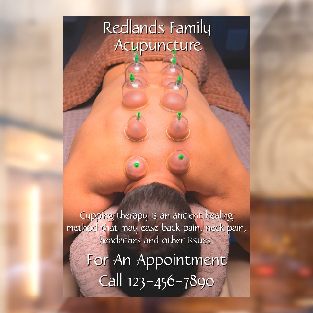 Vinilos Para Cristales Personalizar Negocio de Terapia de Ventosas de Acu (Hoja 2)