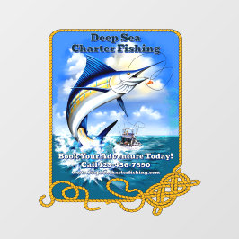 Vinilos Para Cristales Personalizar Ocean Sports Fishing Charter Busine