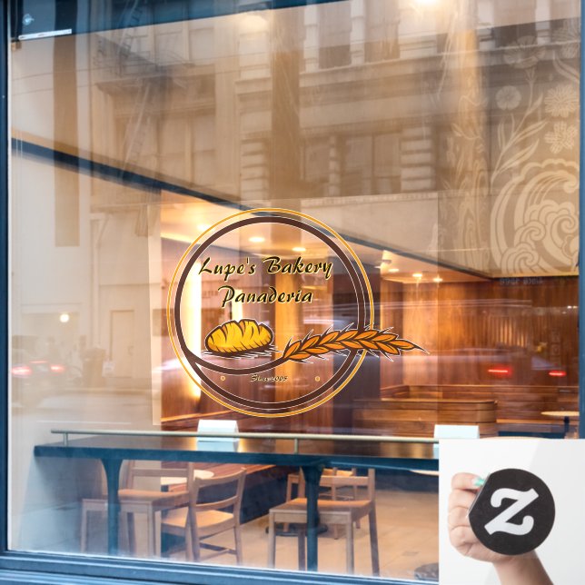 Vinilos Para Cristales Personalizar Panadería Ver Frente De Grano De Pan (Ventana de cafetería)