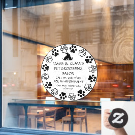Vinilos Para Cristales Personalizar Paws Mascota Grooming Front