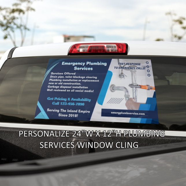 Vinilos Para Cristales Personalizar Plumber Services Business Contractor  (Subido por el creador)