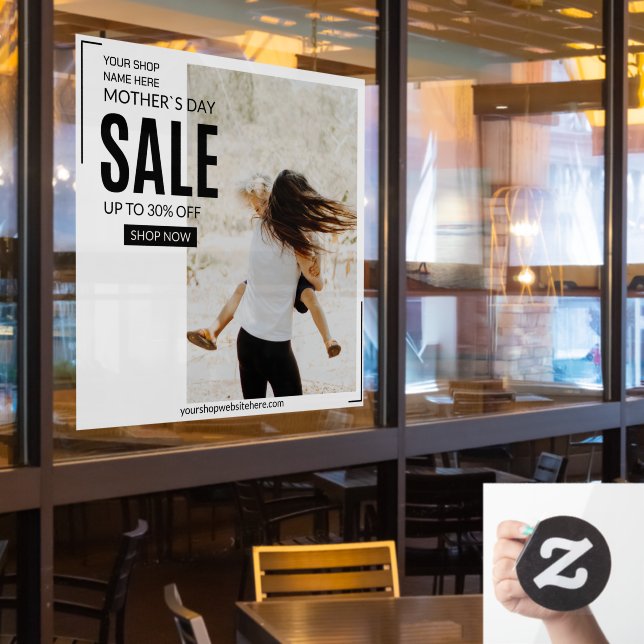 Vinilos Para Cristales Personalizar Porcentaje de venta en el día de la m (ventana del restaurante)