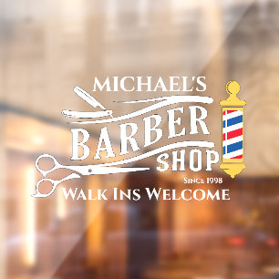Vinilos Para Cristales Personalizar poste de barbería genérico comercial