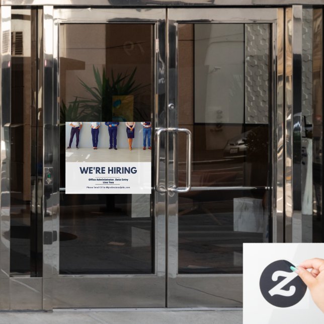 Vinilos Para Cristales Personalizar Profesional Ahora Contratación Person (Puerta de oficina)