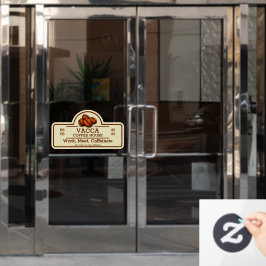 Vinilos Para Cristales Personalizar puerta delantera de tienda de café vi