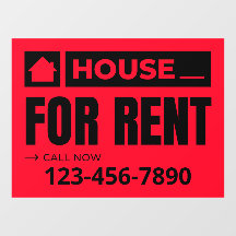 Personalizar Red Black House For Rent Real Estate