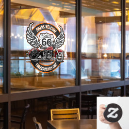 Vinilos Para Cristales Personalizar Route 66 Café Garage Gas Station Bike