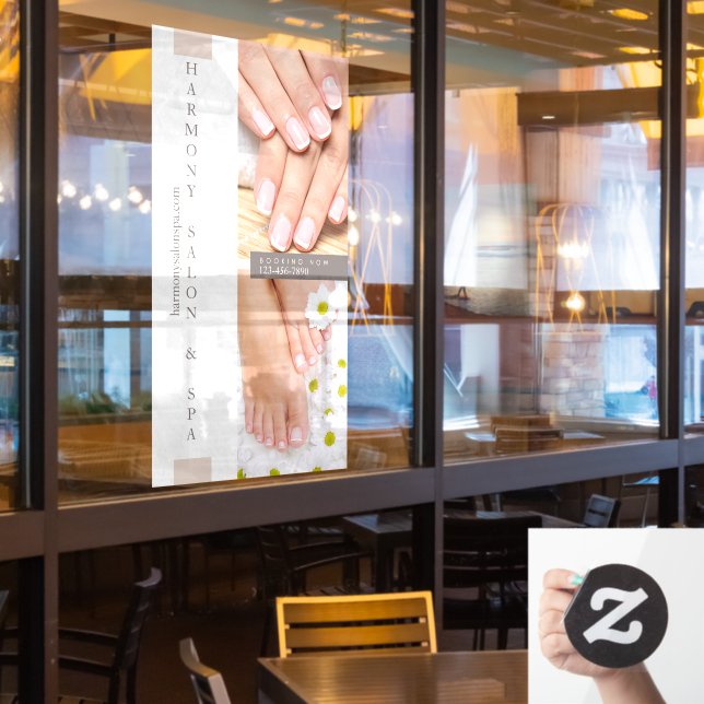 Vinilos Para Cristales Personalizar Salón de uñas pedicuro uñas grandes (ventana del restaurante)