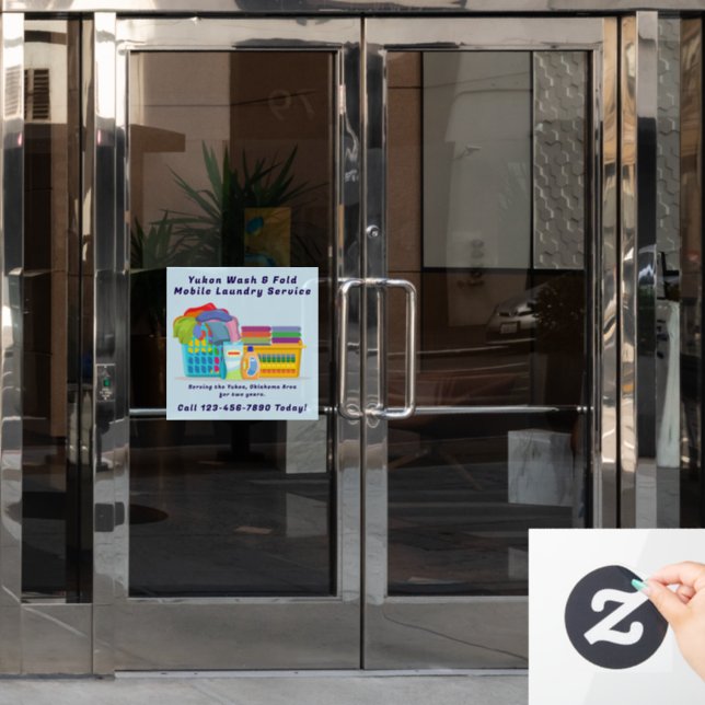 Vinilos Para Cristales Personalizar Servicio de Lavandería de Recogida y  (Puerta de oficina)