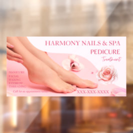 Vinilos Para Cristales Personalizar Servicios de Pedicura Spa Salón de Uñ