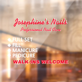 Vinilos Para Cristales Personalizar Servicios de Salón de Uñas Se Aceptan