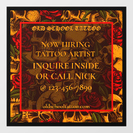 Vinilos Para Cristales Personalizar Tattoo Shop ahora contratando artista