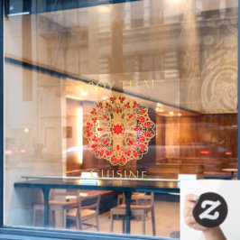 Vinilos Para Cristales Personalizar Thai Restaurant Front Advertising Win