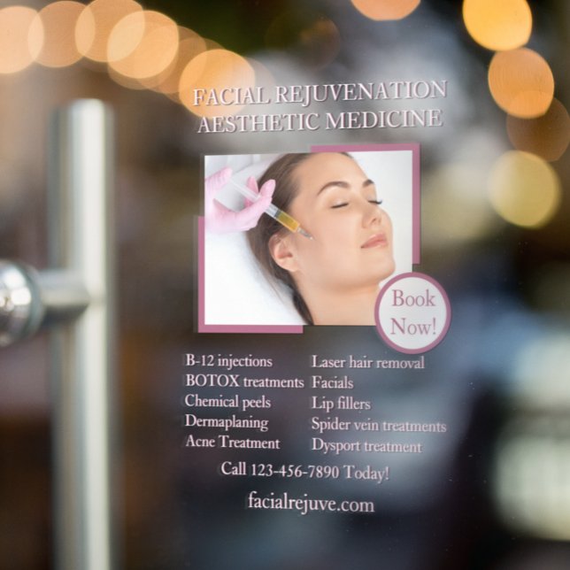 Vinilos Para Cristales Personalizar Tratamiento cutáneo Faciales de Botox (Subido por el creador)