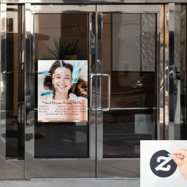 Vinilos Para Cristales Personalizar Tratamiento detallado de belleza de M (Puerta de oficina)