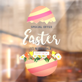 Vinilos Para Cristales Personalizar venta de Pascua Huevo Flores Tienda P