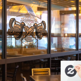 Vinilos Para Cristales Personalizar Vintage Gold Tattoo Machines Shop